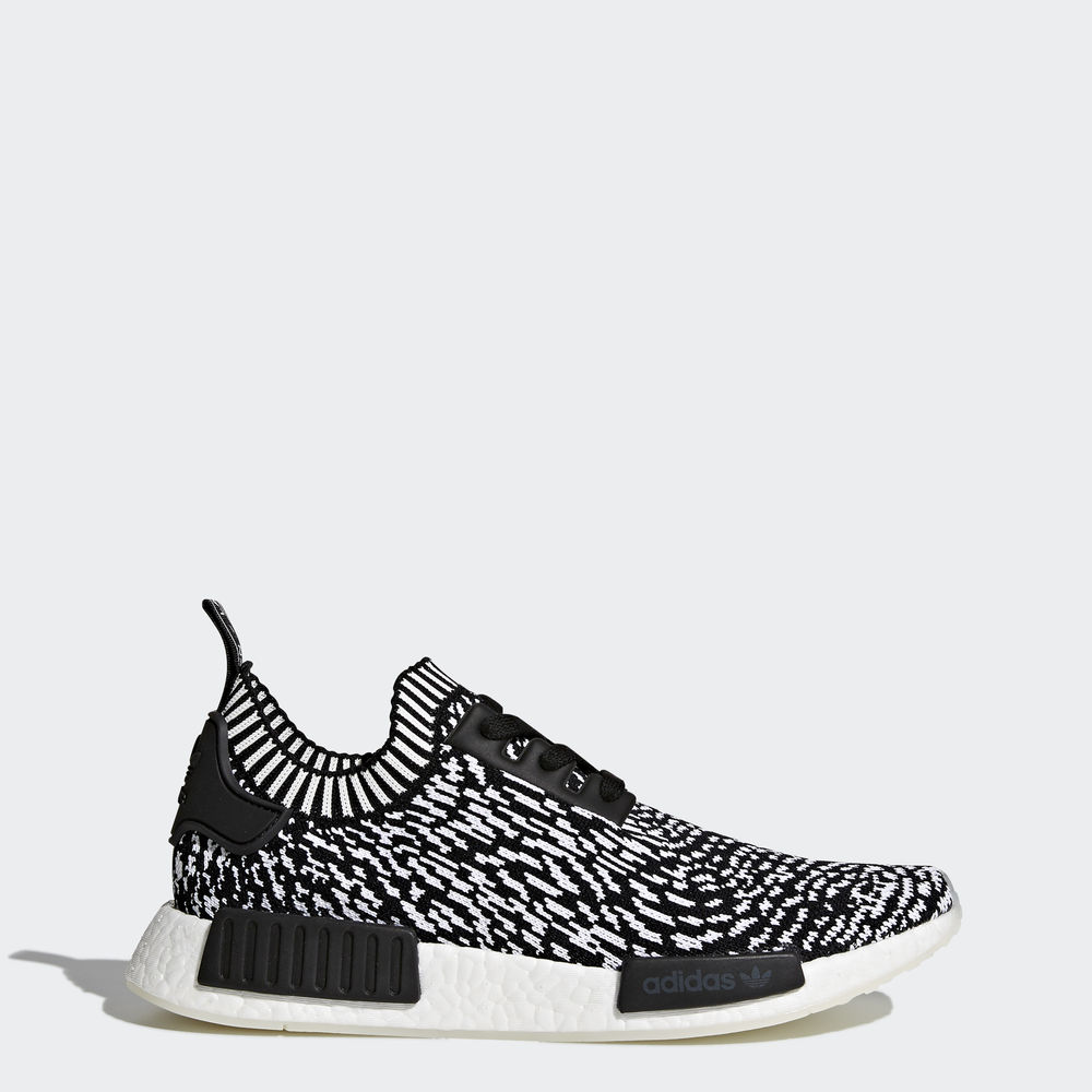 Adidas Nmd_r1 Primeknit - Originals γυναικεια - Μαυρα/Ασπρα,Μέγεθος: EU 36 – 54 2/3 (871SDZCV)